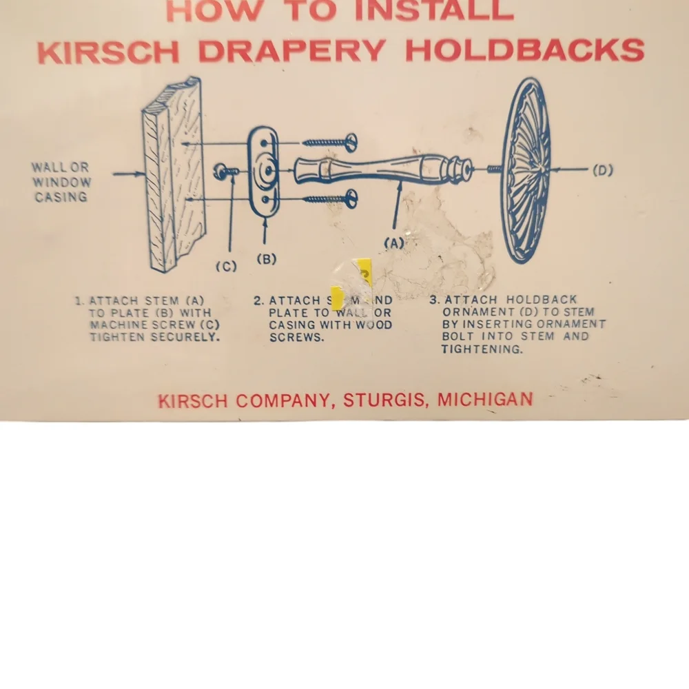 VINTAGE Kirsch Solid Brass Drapery Holdbacks Hollywood Regency Medallion Ornate - Picture 3 of 7